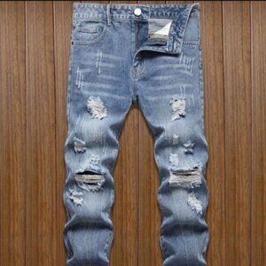 Casual ripped jeans for men